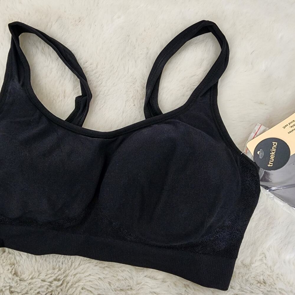 Truekind Daily Comfort Wireless Shaper Bra - Black Seamless Medium - NEW - Picture 9 of 15